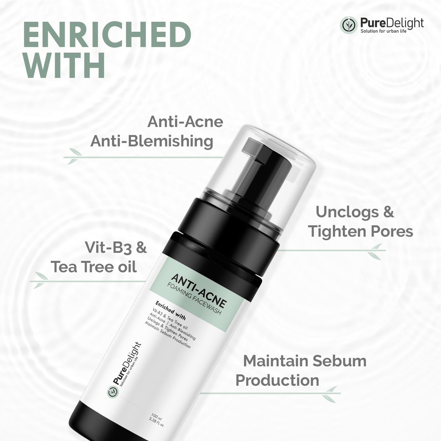 PureDelight Anti-Acne Foaming Face Wash